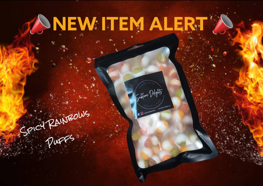 Spicy Mango Chamoy Rainbow Puffs/w Carolina Reaper 3.5 oz
