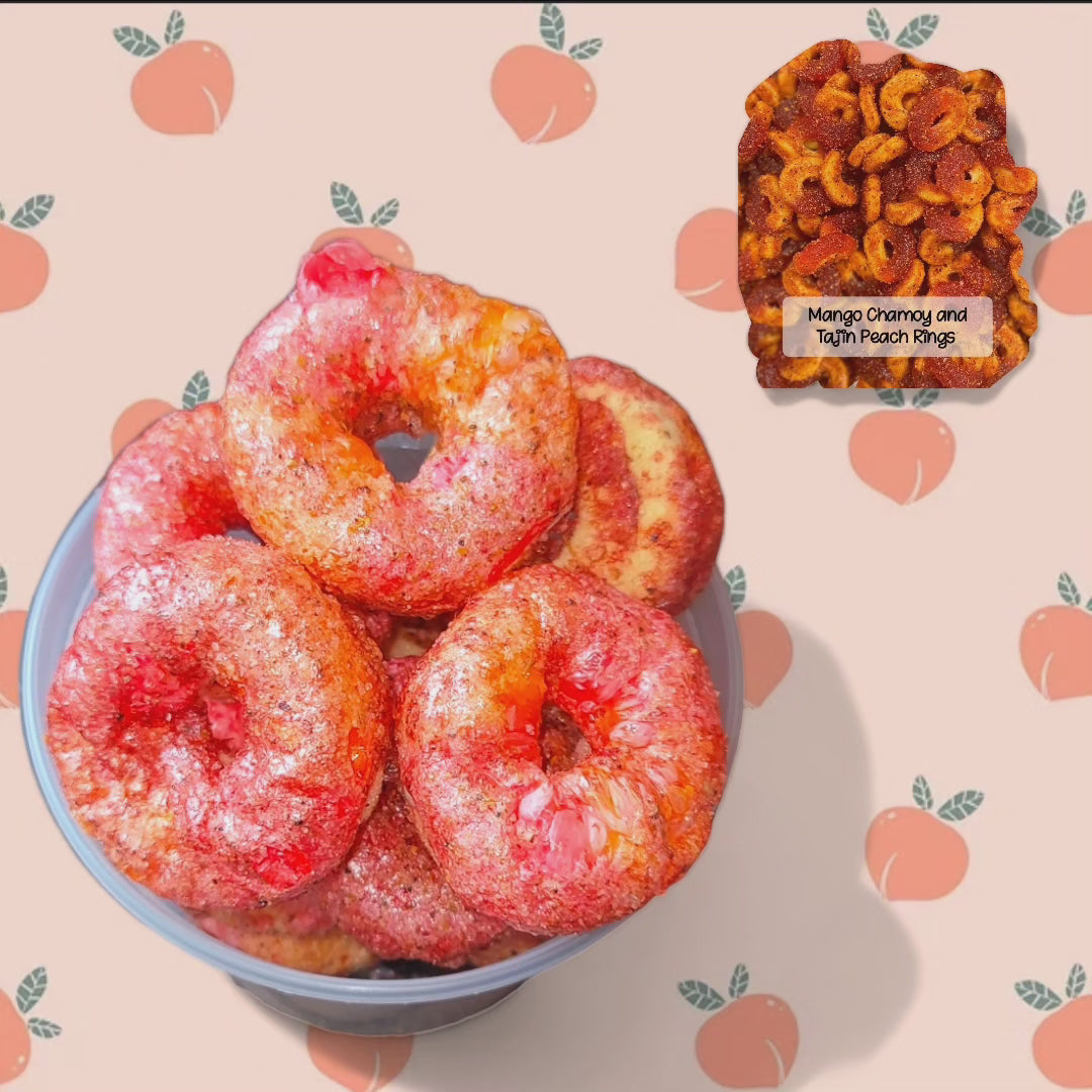 Mango Chamoy and Tajin Peach Rings