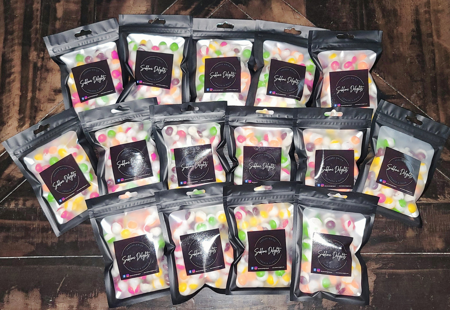 Party Favor Rainbow Puffs 1.5oz/bag