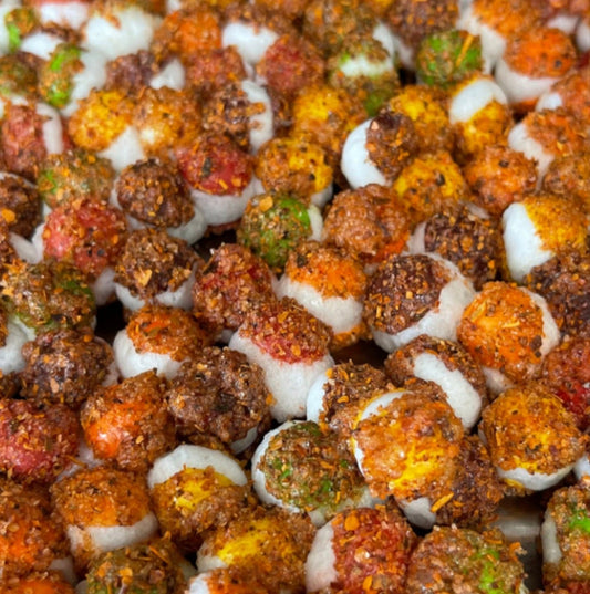 Rainbow Puffs with Chamoy and Tajin 3.5 oz